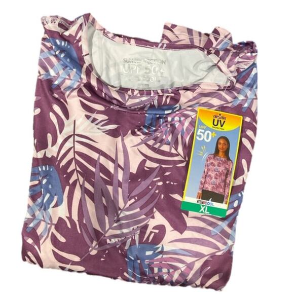 32 Degree's Women's Sun Tee Long Sleeve Purple Size XL NWT - Picture 2 of 8